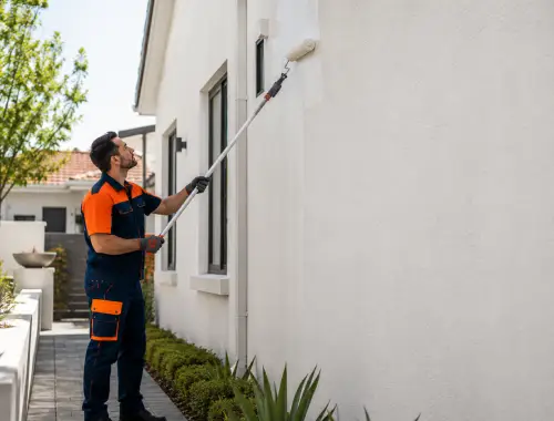 Exterior painting for rendered walls on residential and commercial properties