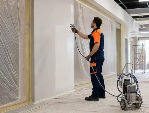 Retail and commercial interior repainting for existing business spaces