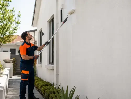 Exterior painting for rendered walls on residential and commercial properties